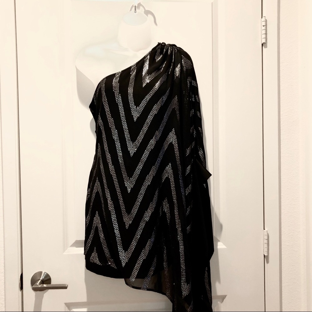 Marciano one shoulder cocktail dress